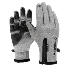 Winter Cycling Bicycle Gloves Windproof Thermal Warm Fleece Gloves Men Women Motorcycle Snow Skiing Sport Bike Glove2579