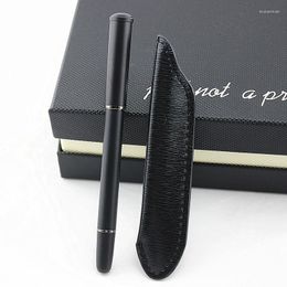 Luxury Metal Pen Stationery Office Supplies Business Gifts Signed Advertising Gift Wholesale Creative Leather Pencil Bag