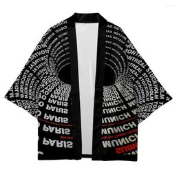 Men's Trench Coats 2023 3D Vision Digital Printing Kimono Cloak Cardigan Men's Coat Cos Clothes Anime Top T-shirt