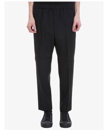 Men's Suits & Blazers Black Simple Small Feet Nine-point Pants Loose And Thin Minimalist Japanese Silhouette TrousersMen's