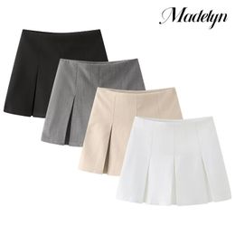 Women's Shorts High Waist Miniskirt for Women Clothing Sexy Girl Wide Pleated Culottes Y2k Slim Aline Skirt Multicolour Fold Skirts Streetwear 230515