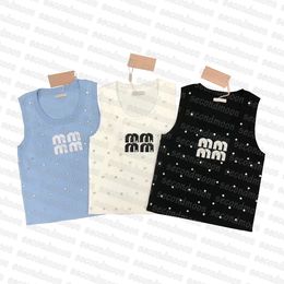 Shiny Rhinestone Tanks Top Women Designer T Shirt Summer Breathable Sleeveless Tees Casual Tank Tops Vest