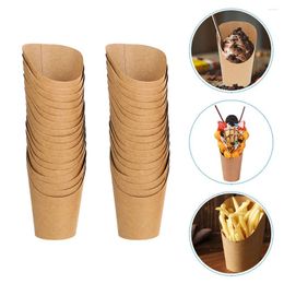 Gift Wrap 100 Pcs Onion Ring Holder Kids Sandwich Container Popcorn Cones Paper Cups Cake DISPOSABLE POTATO Take Out Boxes