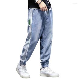 Men's Jeans Spring Autumn Plus Size Baggy Men Black Blue Stretch Cotton Denim Joggers Cargo Pants Casual Loose Harem Jean Trousers B53Men's