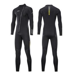 Wetsuits Drysuits 3MM Neoprene Wetsuit Men Women Front Zipper Diving Suit for Snorkeling Scuba Diving Swimming Kayaking KiteSurfing Full Wetsuit 230515