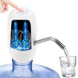 Dispenser 5V 8W Portable USB Charging Electric Automatic White Pump Dispenser Double Motor Bottle Drinking Water For Hone Office