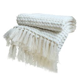 Snow White Knitting blanket Chenille knitted blanket casual shawl cover blanket sofa blanket blanket B&B bed tail blanket L01