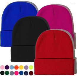 Beanies Beanie/Skull Caps Knitted Beanie Women's Hat Winter Men Skullies Warm Casual Slouchy Crochet Female Baggy Cap Oliv22