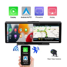 10.26 Inch Apple Carplay WIFI Bluetooth Car DVR Android Auto 4K Camera Dash Cam With 2160P Rearview Camera Video Recording Loop Record Phone APP