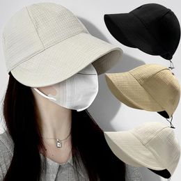 Berets Summer Brand Fisherman Hat Women Girl Soft Foldable Wide Brim Sun Visors Panama Cap Outdoor Sports Snapback Bucket