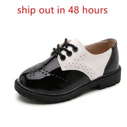 Sneakers Sepatu Anak anak Musim Semi Panas Baru untuk Anak Laki laki Perempuan Kasual Gaya Inggris Fashion Kulit PU Formal Lembut 230516