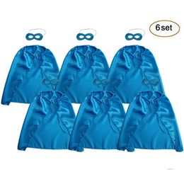 Theme Costume Plain Color Be 50X70Cm Satincostume Halloween Cosplay Capes Kids Pack Of 6 Drop Delivery Apparel Costumes Dhscm