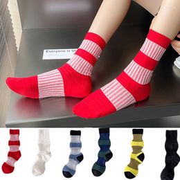 Women Socks Japanese Lantern Sock Stripes Women's Colon Elastic Thread Woman Cute Girl Tube Pure Cotton