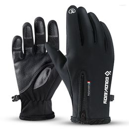Cycling Gloves Unisex Winter Warm Full Finger Touch Screen Riding Outdoor Windproof Thermal Motorcycle Skiing Camping