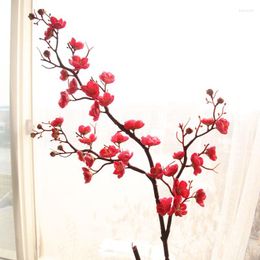 Decorative Flowers Artificial Silk Plum Cherry Blossoms Sakura Tree Branches Home Table Living Room Decor DIY Wedding Decoration