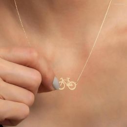 Pendant Necklaces Stainless Steel Necklace For Women Man Classic Bicycle Gold Colour Choker Engagement Jewellery Wholsale Dropshiper