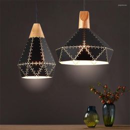 Pendant Lamps 1Pc Retro Industrial Hanging Ceiling Lamp Home Loft Living Room Light Wall-mounted Decorative Chandelier (Without Bulb)