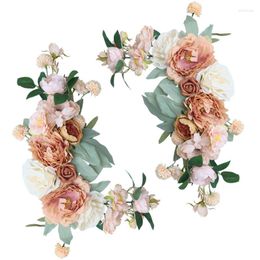 Decorative Flowers 1pc Wedding Welcome Sign Flower Water Floral Guide Simulated Silk Props