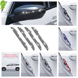 New 2/4pcs Universal Handle Car Rearview Mirror Door Edge Protector Rhinestone Crystal Bling Decoration Sticker Decal