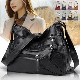 Evening Bags High Quality Women's Soft Leather Shoulder Bags MultiLayer Classic Crossbody Bag Luxury Designer Handbag and Purse 230516
