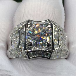 Rings Band Rings 14K Gold 3 Carats Diamond Ring for Men Rock 14k Gold Jewellery Anillo Esmaltado Silver 925 Jewellery Bague Diamant Bizuteri