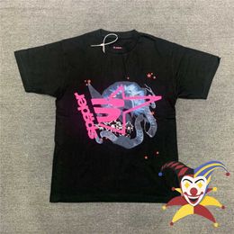 Men's T-Shirts Fashion Young Thug Sp5der 555555 designer 2022ss young bandit T shirt men women high quality Puff print spider Web pattern shirts