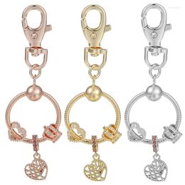 Keychains High Quality Tree Of Life&Crown Charms For Women Bag Pendant Fashion Jewelry Car Key Ring Chains Drop