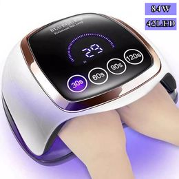 Nail Dryers UV LED Lamp for Nails Dryer Manicure Nail Lamp with Touch Switch Motion Sensing LCD Display Fast Curing All Kind Nail Gel Polish 186 504