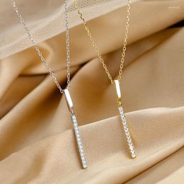 Chains Necklace Long Zircon Pendant Clavicle Chain Birthday Gifts Fashion Jewellery For Women