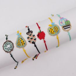 Strand Summer Cute Fruit Miyuki Bracelet Simple Colorful Boho Women Adjustable