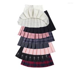 Skirts Summer Women Mini High Waist A-Line Woman Without Shorts Female Pleated Skirt Preppy Style Ladies Girl Plaid