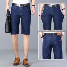 Men's Jeans Summer Men Business Denim Shorts Fashion Casual Stretch Slim Blue Black Thin Short Male