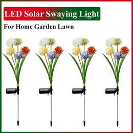Outdoor Solar LED Swaying Decoration Light For Garden Lawn Auto-lighting IP65 Waterproof Yard Pathway Holiday Landscape Lamp