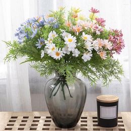 Decorative Flowers 1 Bouquet Fake Flower Multi-forked Sunflower Home Decor Arrangement