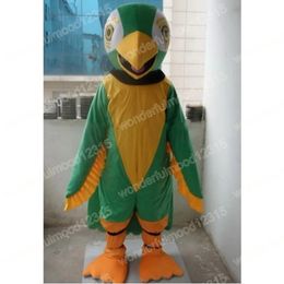 Performance green Parrot Mascot Costumes Carnival Hallowen Gifts Unisex Adults Fancy Party Games Outfit Holiday Outdoor Advertising Outfit Suit