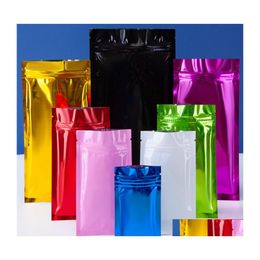 Packing Bags 1Oz Food Mylar Zip Lock Plastic Packaging Aluminum Foil Dry Flowers Storage Bag Reusable Package Pouches For Coffee And Otybz