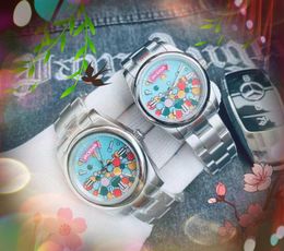 Couple Designer mens womens watch41mm 36mm 31mm High quality Clock Automatic Mechanical Movement 904L stainless steel strap flowers skeleton dial Wristwatch gift