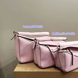 Designer Bag loewew bag Puzzle Leather Handbag Luxury Woman Bags Totes Crossbody Geometry Square Contrast Colour Patchwork 867