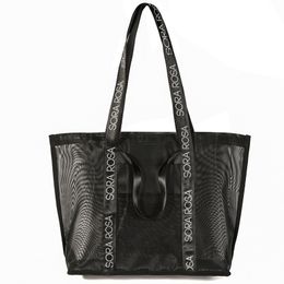 Gaze Beach Bag Mesh Tote Bag Schultertaschen ideal für Ihren Familienstrandausflug