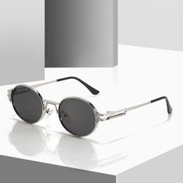 Sunglasses 2023 Round Frame Retro Personalised Metal For Men And Women