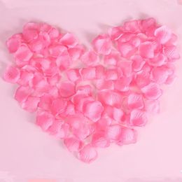 Decorative Flowers 500pcs/pack Dark Pink Artificial Rose Petals Non-woven Fake Flower Wedding Decoration Birthday Hand