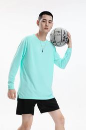 Men's T Shirts Sports T-shirt Men's Spring Autumn And Winter Long Sleeve Loose Thin Basketball Training Fitness Shirt Running Top Custom