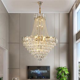 Chandeliers Luxury Crystal Chandelier For Living Room Large Design Lobby Hainging Lamp Led Home Decor Staircase Lighting Creative Lustre