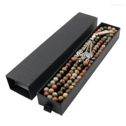 Link Bracelets 99Tasbih Agate Misbaha Muslim Rosary Ramadan Eid Gift Islamic Accseeories Prayer Beads Man's 66 Bead Bracelet Packaging