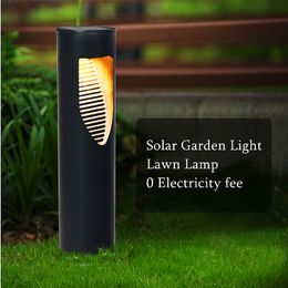 Solar Lights LED Garden Lawn Lamp Warm white Outdoor Waterproof Landscape Decor Simplicity Bollards Light 8cm Yard Lamps pathway flowerbed villa