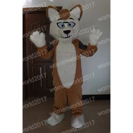 christmas brown wolf dog Mascot Costume Simulation Cartoon Character Outfit Suit Carnival Adults Birthday Party Fancy Outfit for Men Women