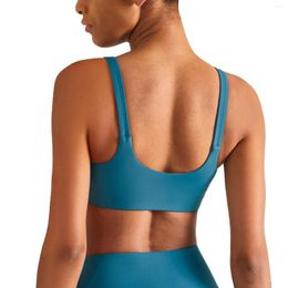 Yoga Outfit Women Soft Cup Compression Lightweight Quick Dry Padded Running Bra Seamless Sexy Solid Colour Close-Fitting Sports