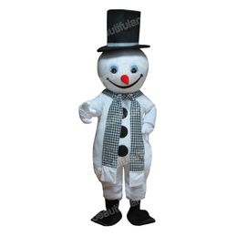 Christmas snowman Mascot Costume Cartoon Character Outfit Suit Halloween Party Outdoor Carnival Festival Fancy Dress for Men Women