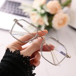 Sunglasses Eye Strain Polygon Retro Double Frame UV Protection Flat Mirror Eyewear Anti Blue Light Eyeglasses Reading Glasses