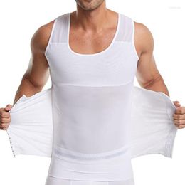 Men's Body Shapers Sale Mens Compression Shirt Slimming Shaper Vest Fitness Workout Tank Tops Abs Abdomen Undershirts Men